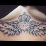crown tattoo with wings 08.12.2019 №009 -tattoo crown- tattoovalue.net