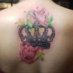 crown with roses tattoo 08.12.2019 №004 -tattoo crown- tattoovalue.net