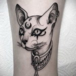 egyptian cat tattoo 03.12.2019 №012 -cat tattoo- tattoovalue.net