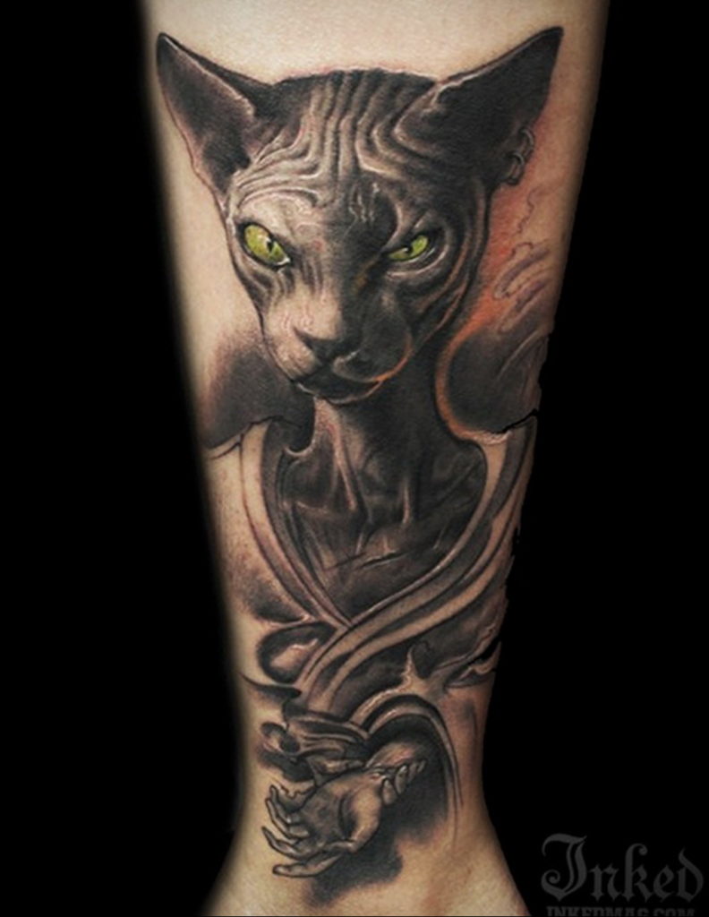 egyptian cat tattoo 03.12.2019 №027 -cat tattoo- tattoovalue.net