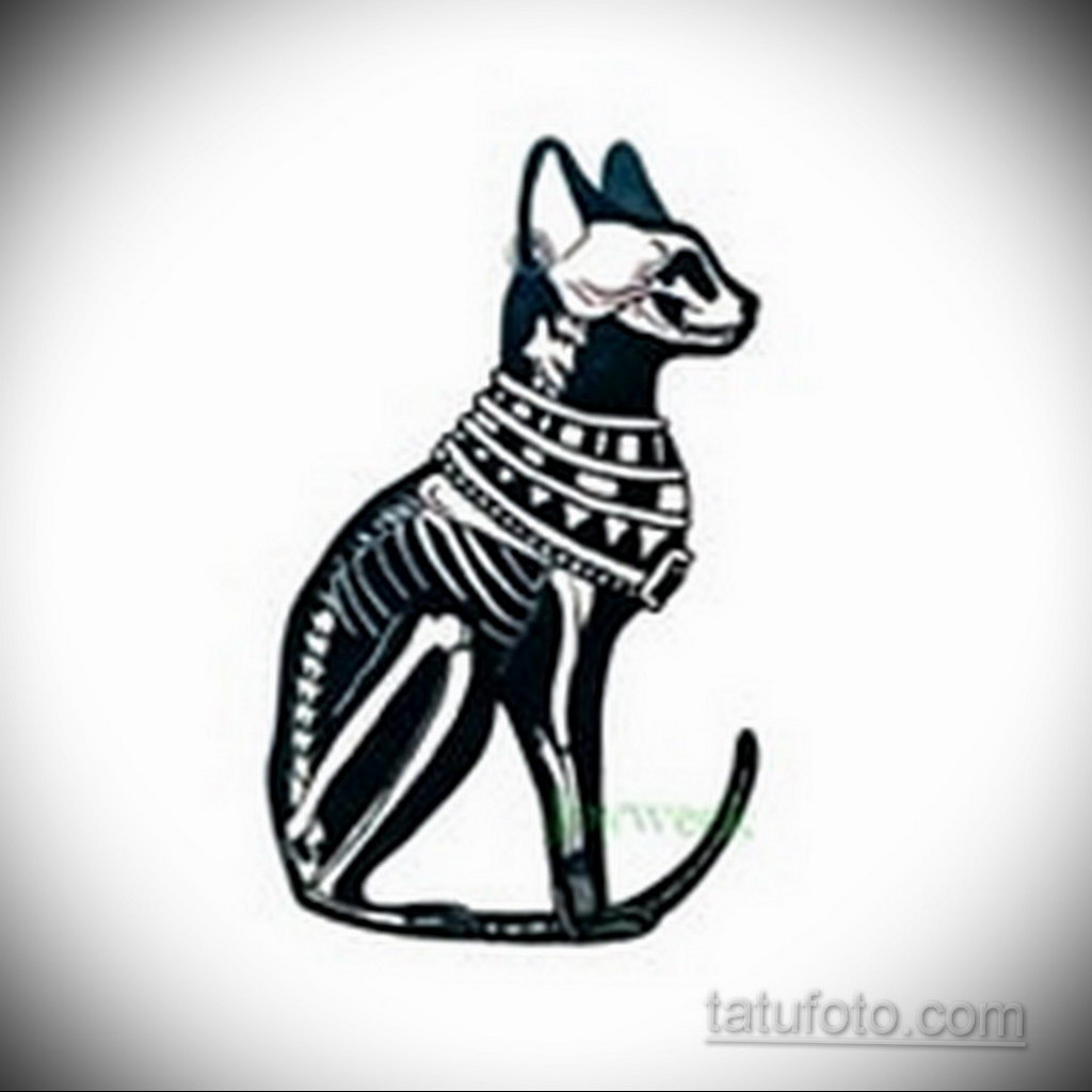 egyptian cat tattoo 03.12.2019 №050 -cat tattoo- tattoovalue.net