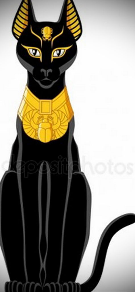 egyptian cat tattoo 03.12.2019 №052 -cat tattoo- tattoovalue.net