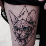 geometry cat tattoo 03.12.2019 №004 -cat tattoo- tattoovalue.net