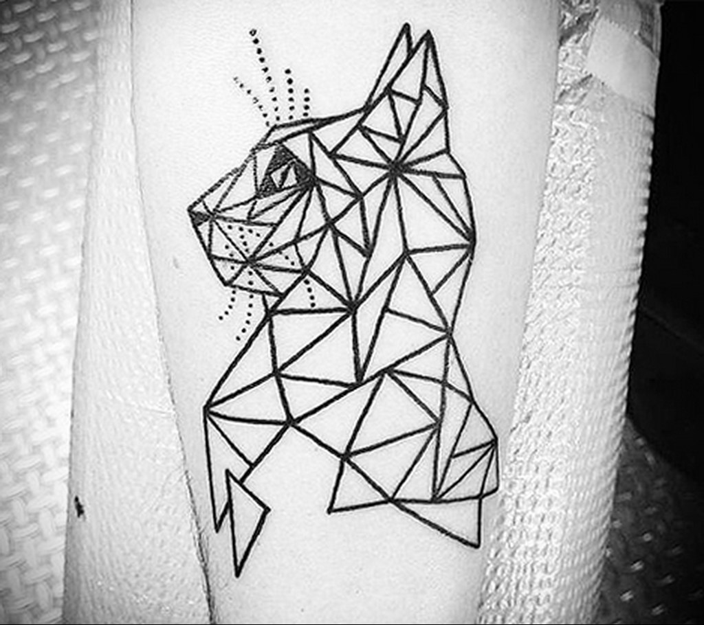 geometry cat tattoo 03.12.2019 №014 -cat tattoo- tattoovalue.net ...