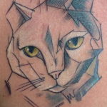 geometry cat tattoo 03.12.2019 №012 -cat tattoo- tattoovalue.net