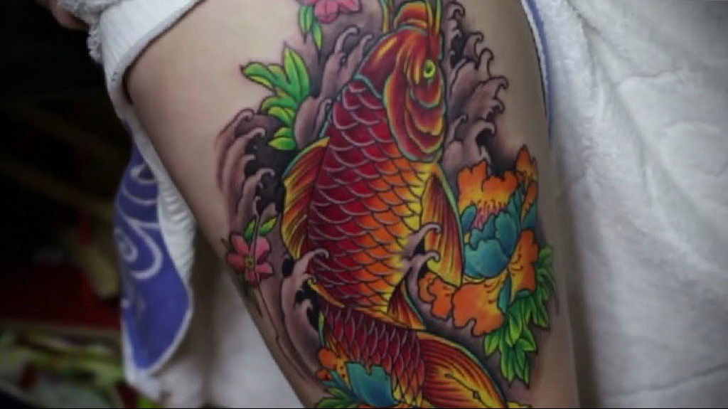 koi tattoo 06.01.2020 №030 -tattoo fish- tattoovalue.net
