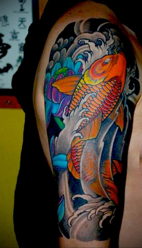 koi tattoo 06.01.2020 №047 -tattoo fish- tattoovalue.net