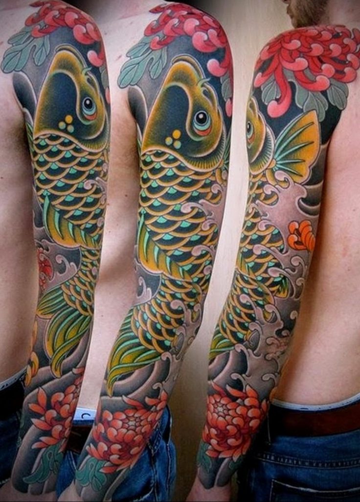 koi tattoo 06.01.2020 №049 -tattoo fish- tattoovalue.net