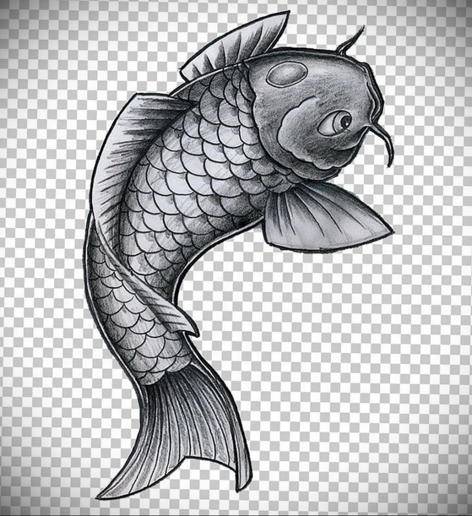 koi tattoo 06.01.2020 №050 -tattoo fish- tattoovalue.net