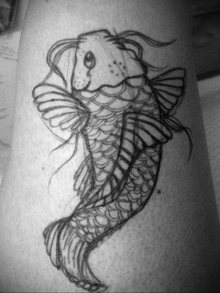 koi tattoo 06.01.2020 №057 -tattoo fish- tattoovalue.net