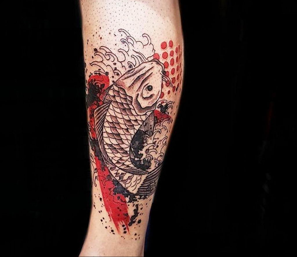 koi tattoo 06.01.2020 №059 -tattoo fish- tattoovalue.net