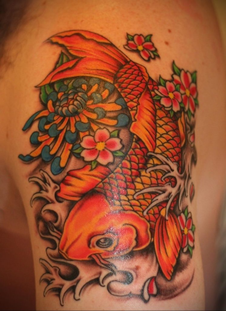 koi tattoo 06.01.2020 №062 -tattoo fish- tattoovalue.net