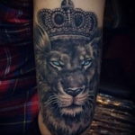 lion tattoo with crown 08.12.2019 №022 -tattoo crown- tattoovalue.net