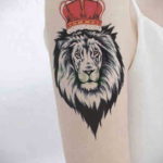 lion tattoo with crown 08.12.2019 №062 -tattoo crown- tattoovalue.net