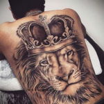 lion tattoo with crown 08.12.2019 №073 -tattoo crown- tattoovalue.net