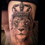 lion tattoo with crown 08.12.2019 №083 -tattoo crown- tattoovalue.net