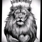 lion tattoo with crown 08.12.2019 №007 -tattoo crown- tattoovalue.net