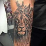 lion tattoo with crown 08.12.2019 №008 -tattoo crown- tattoovalue.net