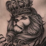 lion tattoo with crown 08.12.2019 №010 -tattoo crown- tattoovalue.net