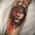 lion tattoo with crown 08.12.2019 №021 -tattoo crown- tattoovalue.net