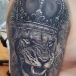 lion tattoo with crown 08.12.2019 №023 -tattoo crown- tattoovalue.net