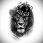 lion tattoo with crown 08.12.2019 №031 -tattoo crown- tattoovalue.net