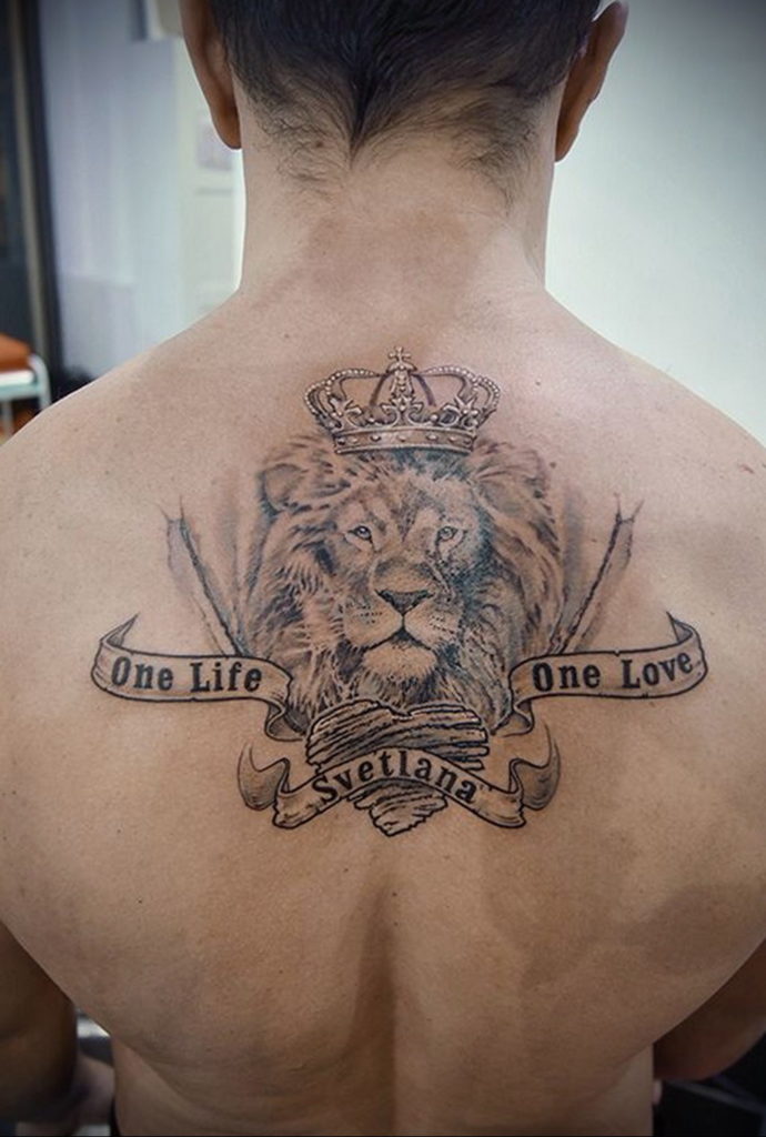 lion tattoo with crown 08.12.2019 №034 -tattoo crown- tattoovalue.net