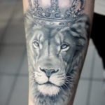 lion tattoo with crown 08.12.2019 №035 -tattoo crown- tattoovalue.net