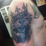 lion tattoo with crown 08.12.2019 №052 -tattoo crown- tattoovalue.net