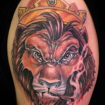 lion tattoo with crown 08.12.2019 №060 -tattoo crown- tattoovalue.net