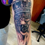 lion tattoo with crown 08.12.2019 №063 -tattoo crown- tattoovalue.net