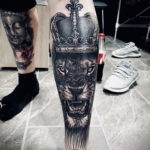 lion tattoo with crown 08.12.2019 №064 -tattoo crown- tattoovalue.net