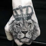 lion tattoo with crown 08.12.2019 №069 -tattoo crown- tattoovalue.net