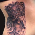 lion tattoo with crown 08.12.2019 №070 -tattoo crown- tattoovalue.net
