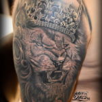 lion tattoo with crown 08.12.2019 №078 -tattoo crown- tattoovalue.net