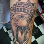lion tattoo with crown 08.12.2019 №085 -tattoo crown- tattoovalue.net
