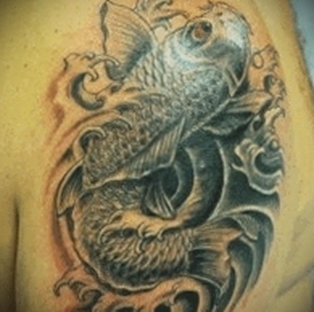photo carp tattoo 06.01.2020 №012 -tattoo fish- tattoovalue.net