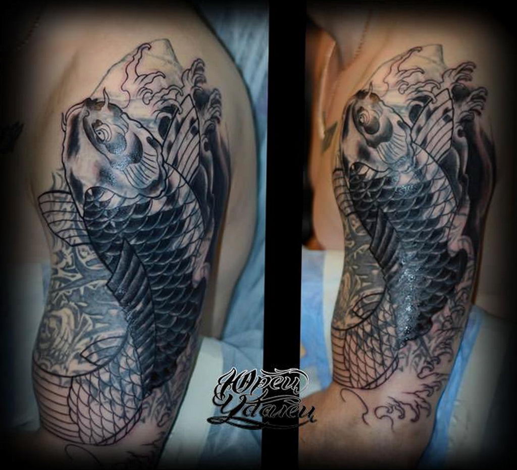 photo carp tattoo 06.01.2020 №052 -tattoo fish- tattoovalue.net
