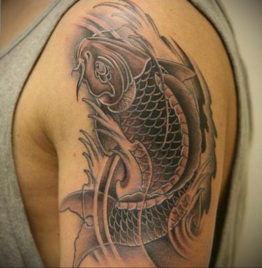 photo carp tattoo 06.01.2020 №069 -tattoo fish- tattoovalue.net
