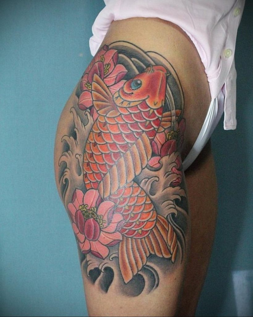 photo carp tattoo 06.01.2020 №077 -tattoo fish- tattoovalue.net