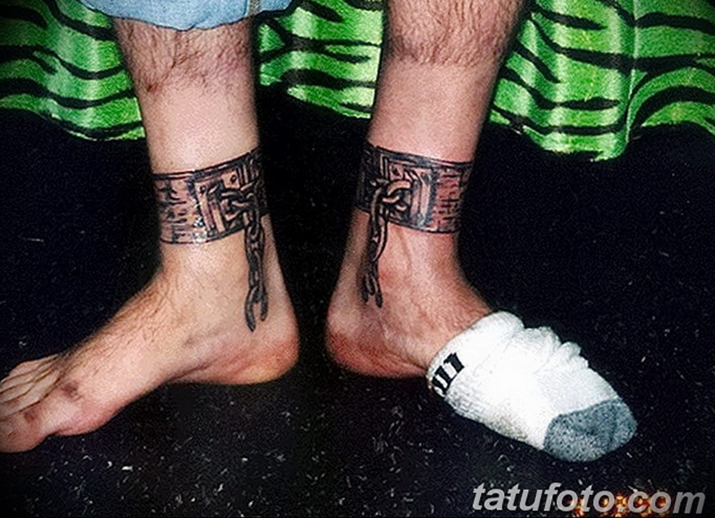 photo example leg shackle tattoo 07.10.2019 №011 -leg shackle tattoo- tattoovalue.net
