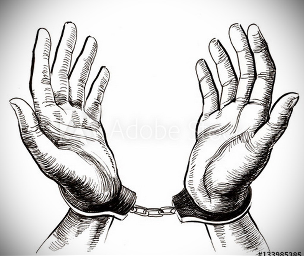 photo example tattoo handcuffs sketch 07.10.2019 №007 -tattoo shackles- tattoovalue.net