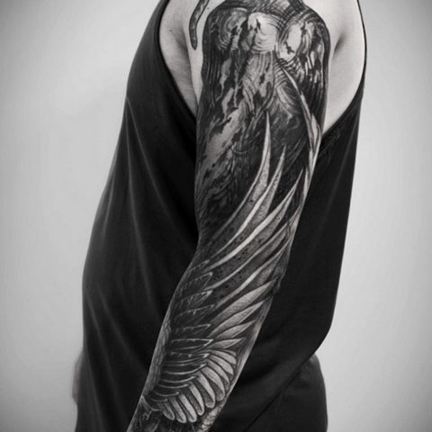 The meaning of the tattoo wings of Hermes: drawing features, photos ...