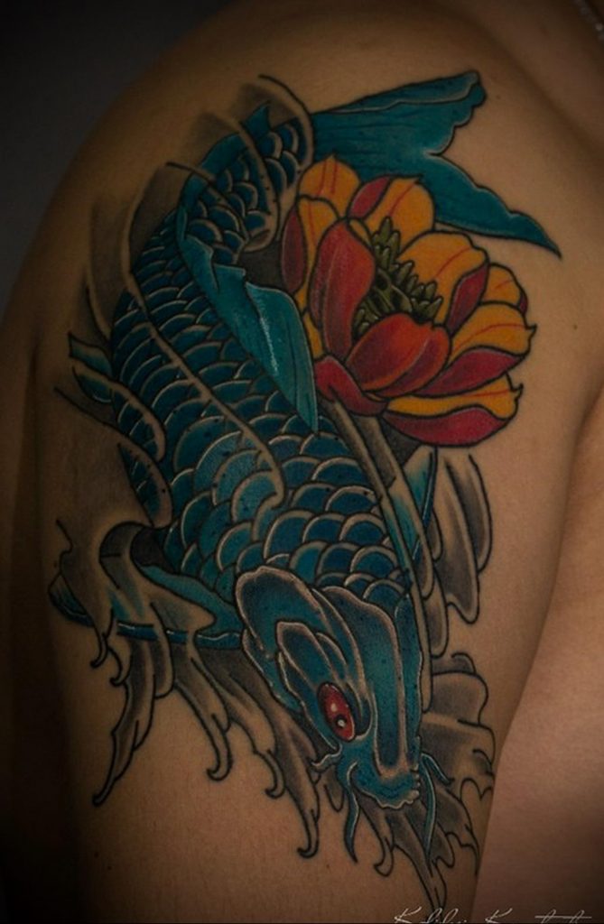 photo koi tattoo 06.01.2020 №045 -tattoo fish- tattoovalue.net