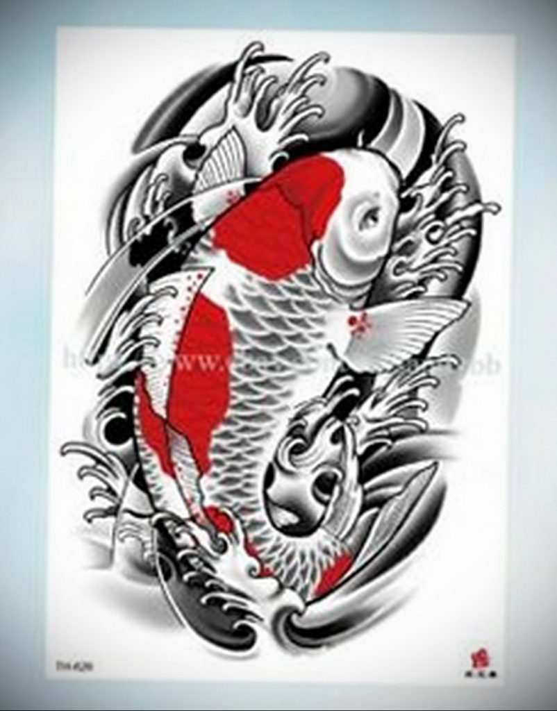 photo koi tattoo 06.01.2020 №053 -tattoo fish- tattoovalue.net