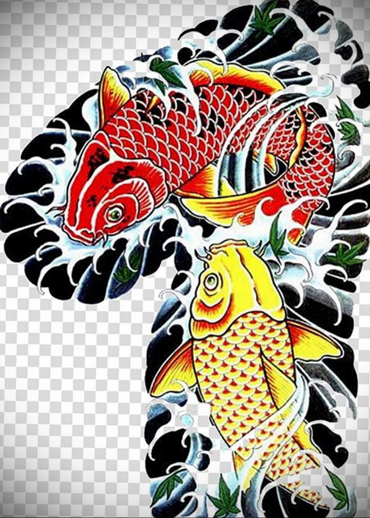 photo koi tattoo 06.01.2020 №065 -tattoo fish- tattoovalue.net
