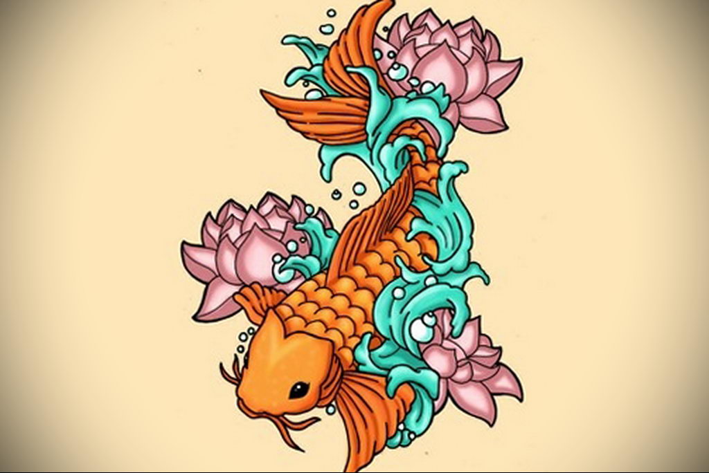 photo koi tattoo 06.01.2020 №072 -tattoo fish- tattoovalue.net
