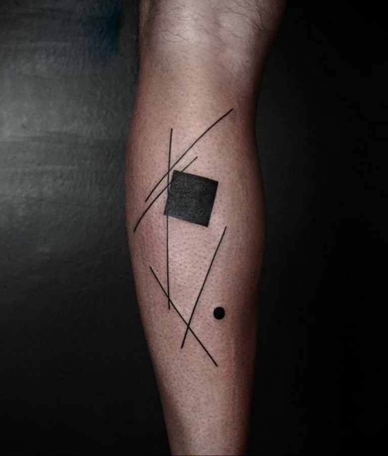 Square tattoo meaning: drawing features, photo examples, sketches, facts