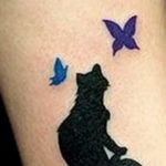small cat tattoo 03.12.2019 №007 -cat tattoo- tattoovalue.net