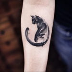 small cat tattoo 03.12.2019 №009 -cat tattoo- tattoovalue.net
